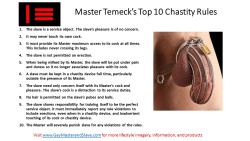 gaymasterandslave:  My chastity rules for slaves. Follow me for