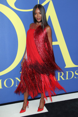 celebsofcolor:  Naomi Campbell attends the 2018 CFDA Fashion