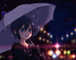 shima88:Xion doodle, the first time fun in the rain for her :)