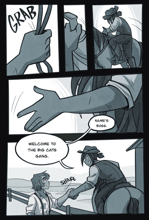 fawnduu:  Some pages from Big Cats the Lesbian western comic