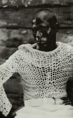 teenagedirtstache: cream mesh pullover, Vivienne Westwood Man;