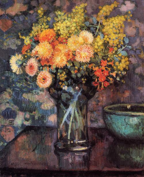 artist-rysselberghe: Vase of Flowers, 1911, Théo van Rysselberghe