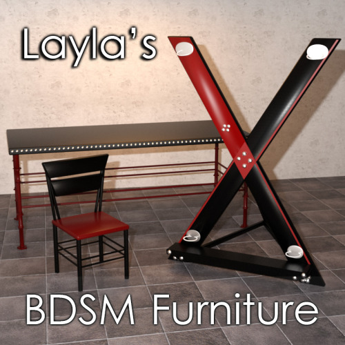 Layla has some brand new BDSM Furniture ready for your torture scenes! This 3-piece BDSM Furniture Set includes an X-Cross, Table and a Chair designed for Daz Studio 4.8 …But I haven’t even mentioned the best part. It’s FREE! Check it out!Free