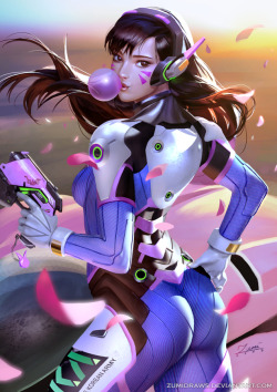 zumidraws: D.Va from Overwatch:)   I took my time with this D.Va,