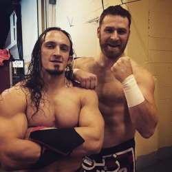 unstablexbalor:  wwe: A reunited #Neville and #SamiZayn celebrate