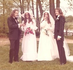 lostinhistorypics:“My Dad and Uncle at their joint wedding.