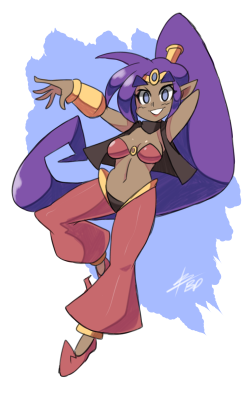 bigdeadalive:  Shantae doodle to start the day.  More to come