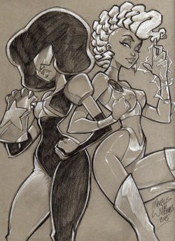 christiancgtomas:shadesandsupers:  Garnet and Storm by Marcus