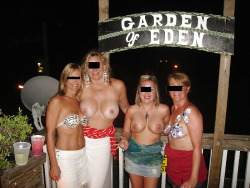 anonymousexhibitionist:  Half the group topless