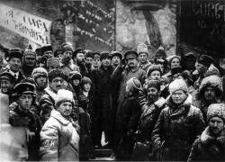  The Bolsheviks celebrate the second anniversary of the October