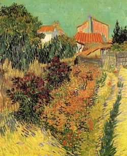 artist-vangogh:  Garden Behind a House, 1888, Vincent van GoghSize: