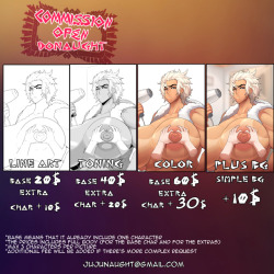 jujunaught:  COMMISSION OPEN   Contact me at jujunaught@gmail.comCommission