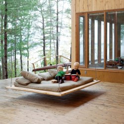 lenuvole-onlydesign:  Barnwood Hanging Bed  ..for me, NOT for