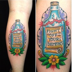 fuckyeahtattoos:  Got this gem done last night. Celebrating my