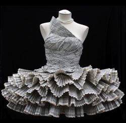 unicorn-meat-is-too-mainstream:  Paper dress made from the pages