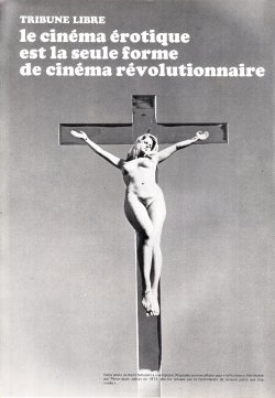 diabolikdiabolik:  Karin Schubert on the cross. A rejected poster