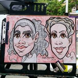 Doing caricatures at the Central Flea in Central Square today!