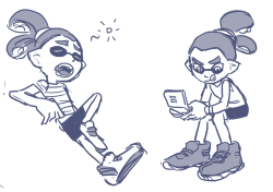 shounenkings:  MORE SPLATOON TWITTER DOODLES also the squid with