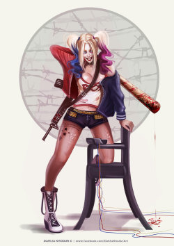 longlivethebat-universe:  Harley Quinn by Dahlia Khodur http://j-am.deviantart.com/