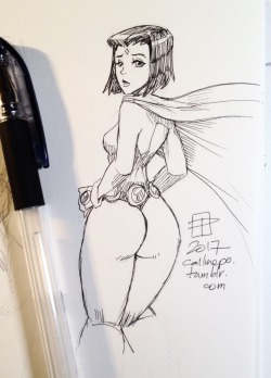 callmepo:Tiny doodle of Raven booty. <3 <3 <3