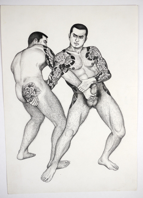 gaymanga:  Original illustrations byÂ Go MishimaÂ (ä¸‰å³¶å‰›, 1924-1988) Photographed from the collection of theÂ Tom of Finland Foundation. 