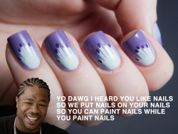 chalkboardnails:  Yo Dawg I Heard You Like Nails American Apparel