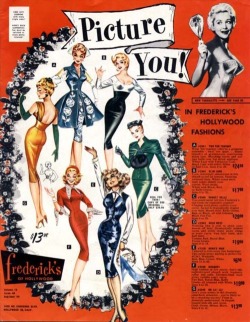 retroeverything:  50ftwoman: Lovely Fredericks Frocks from the