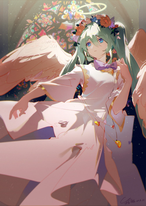 kurieitibiti:  Angel Hatsune Miku [Vocaloid]