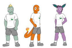 Anthro Pokemon - Gen 1A charmander, machop, and nidoran.  Once