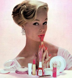 the50s:  1950s Avon cosmetics advertisement. 