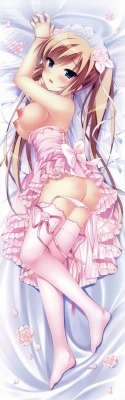 abaslev:  ass breasts dakimakura dress fixed nipples onomatope*