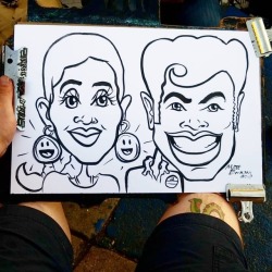 Doing caricatures at Dairy Delight!  12"x18" Ink on
