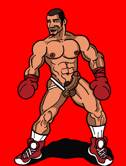 dalelazarov:  It’s the Puerto Rican boxer from MANLY, drawn by K-Nova — the 4th entry for the DaleLazarov.com Fan Art Pin-Up Challenge! k-novas-stuff:  Here’s my submission for Dale Lazarov’s latest art challenge, calling for a fan-art pin-up