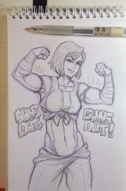 callmepo:  Felt like a big lump of old today, but was oddly productive. Here’s a Korra cool down sketch with her fave motto. 
