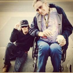 Mutual admiration society (Norman Reedus and Peter Mayhew, who