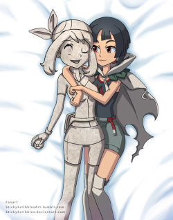 May and Zinnia, Pokemon Fanart (Stone Alternate) by StickyScribbles