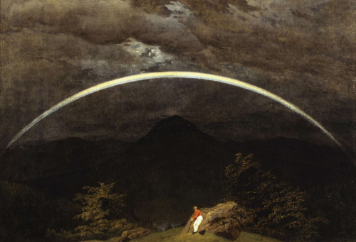 ufansius: Caspar David Friedrich.Â Mountain Landscape with Rainbow (landscape with lunar rainbow). 1809-1810.