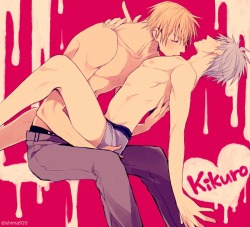 humanoidbk:  Kikuro [Kuroko no basket]  【腐】黄黒ログ６Pixiv