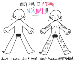 jvpii:    ALL body hair is normal! Don’t grow it? Have too