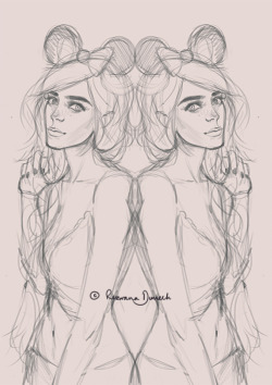 rezdimech:  A rough sketch of AsheMaree WIP, I will finish this