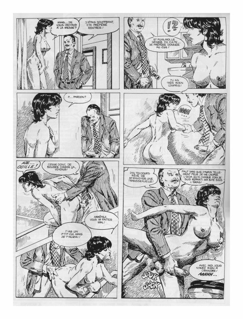 agracier Â  said:several pages from an episode in an adult by Italian artist Alberto del Mestre - the live-in maid turns out to be a transgender and the men of the household canâ€™t resist her - part 2 â€¦ http://transeroticart.tumblr.com Â  said:Be sure