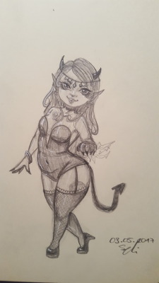 seraphinit:Little succubus Oc  I liked Midna so I wanted to draw