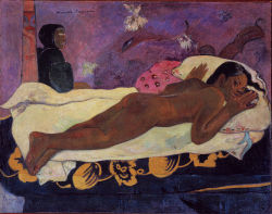 artimportant:  Paul Gauguin - Spirit of the Dead Watching, 1892 