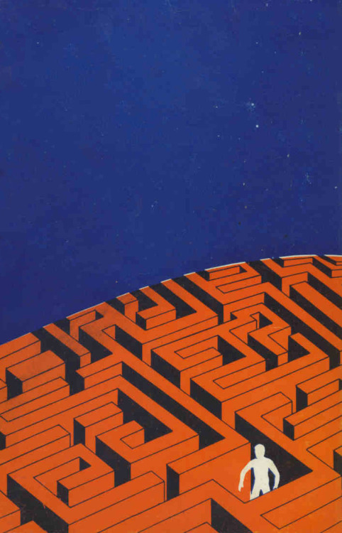 70sscifiart:  Uncredited 1969 cover art to The Man in the Maze,