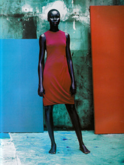 amberortolano: Alek Wek photographed by Jean-Baptiste Mondino