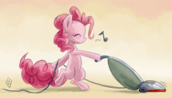 equestrian-pony-blog:  Pinkie Pie is Vacuuming by WhiteDiamondsLtd