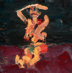Frank Auerbach.Â Seated Figure with Raised Arms.Â 1973.