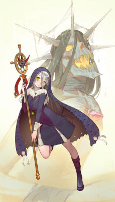 timbougami:  New character illustration, “the fallen nun”.