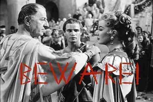 A young Marlon Brando portrays Marc Antony in the 1953 movie “Julius Caesar”