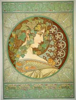 artist-mucha:  Laurel, 1901, Alphonse MuchaSize: 53x39.5 cmMedium: